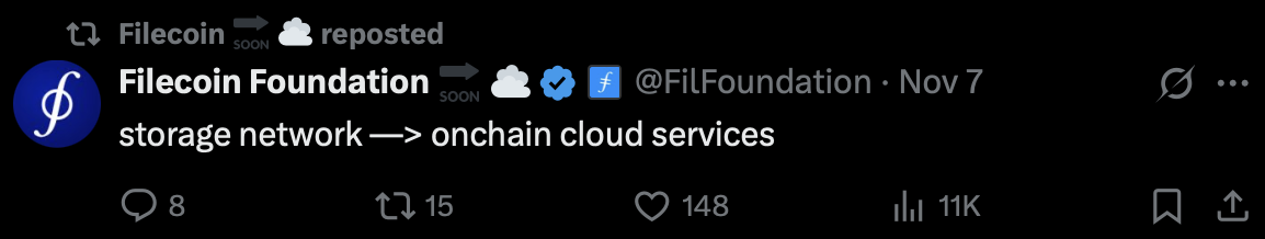 Filecoin(FIL)週內飆漲100%!宣布鏈上儲存進化成「鏈上雲端服務」