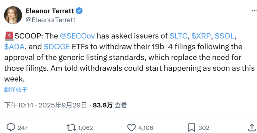 LTC、SOL 現貨 ETF 十月通過機率破90%，山寨幣迎 SEC 最終裁決