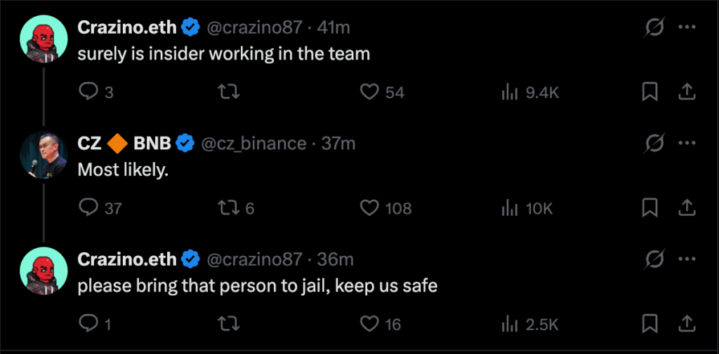 CZ:Trust Wallet 錢包將賠付用戶資產損失,失竊金額達 700 萬美元