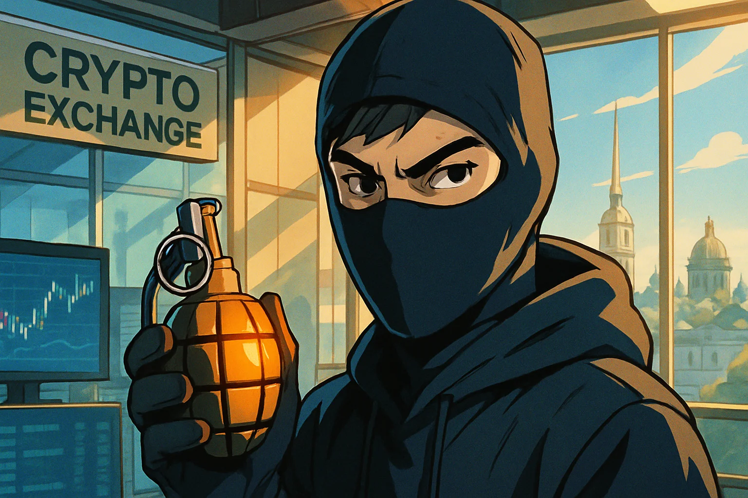 拿仿真手榴彈搶劫交易所！俄羅斯 21 歲男子當場遭捕